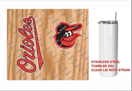 Discover ORIOLES  Tumbler 20 oz  Stainless Steel