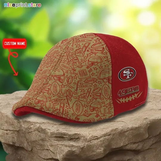 San Francisco Football Team 49ers Ivy Cap Flat Cap Driving Cap Golf Cap