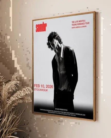 Discover Sombr Tour 2026 Stockholm Poster