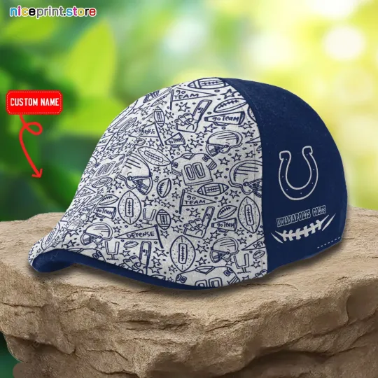 Discover Indianapolis Football Team Colts Ivy Cap Flat Cap Driving Cap Golf Cap