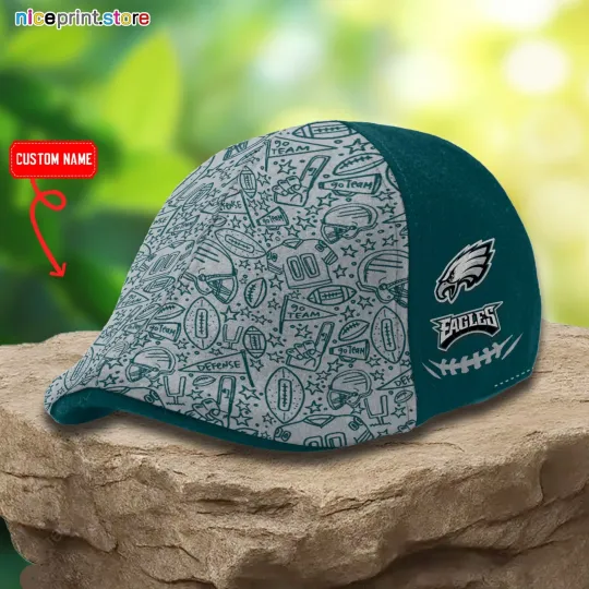 Discover Philadelphia Football Team Eagles Ivy Cap Flat Cap Driving Cap Golf Cap