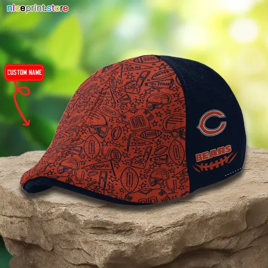 Chicago Football Team Bears Ivy Cap Bears Cap Flat Cap Driving Cap Golf Cap