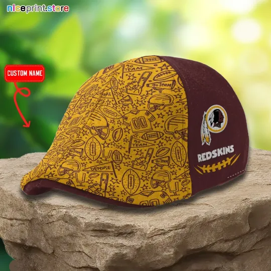 Discover Washington Football Team Redskins Ivy Cap Flat Cap Driving Cap Golf Cap