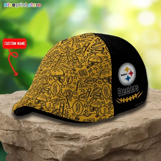 Discover Pittsburgh Football Team Steeler Ivy Cap Flat Cap Driving Cap Golf Cap