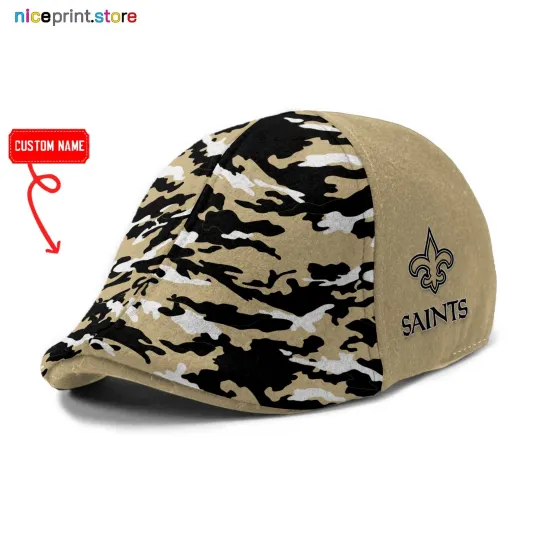 New Orleans Team Saints Ivy Cap Saints 6pannel Hat football Golf Cap football Flat Cap