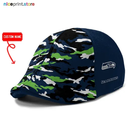 Discover Seattle Team Seahawks Ivy Cap Seahawks 6pannel Hat football Golf Cap football Flat Cap
