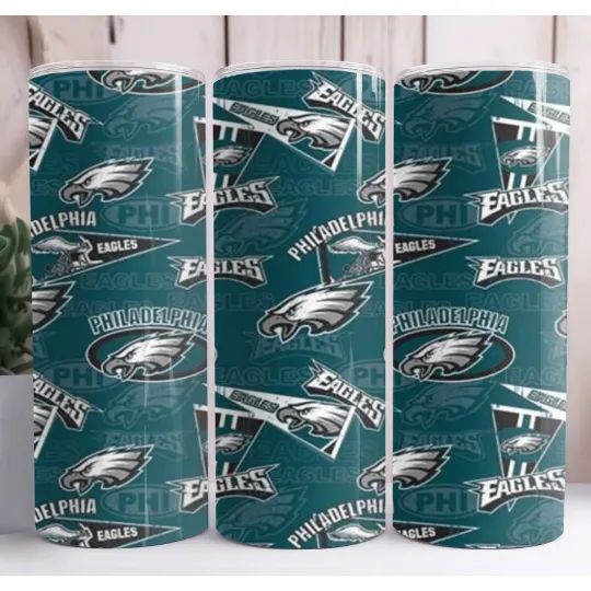 Discover Eaglesss Football Skinny Tumbler Insulated Drinkware
