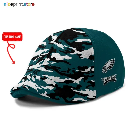 Discover Philadelphia Team Eagles Ivy Cap Eagles 6pannel Hat football Golf Cap football Flat Cap