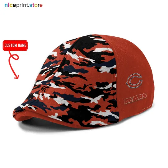 Discover Chicago Team Bears Ivy Cap Bears 6pannel Hat football Golf Cap football Flat Cap Driver