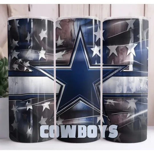 Discover Cowboyy Football Skinny Tumbler Insulated Drinkware