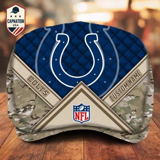 Discover Indianapolis Colts Custom Jeff Cap - Personalized Name Football Fan Cap