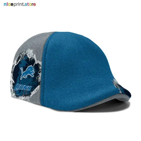 Discover Detroit Football Team Lions Ivy Cap Lions Cap Flat Cap Driving Cap Golf Cap 02