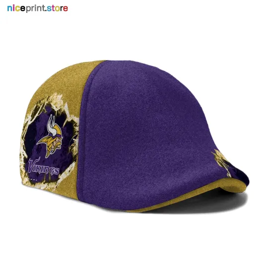 Discover Minnesota Football Team Vikings Ivy Cap Flat Cap Driving Cap Golf Cap 02