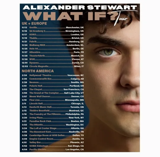 Discover Alexander Stewart - What If? Tour 2026 Poster