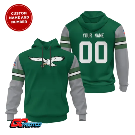 Discover Personalized Philadelphia Football Team Eagless Hoodie Lightweight Adults S-5XL