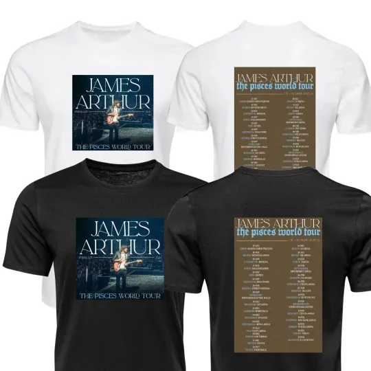James Arthur T Shirt PISCES world tour 2026 Inspired Unisex