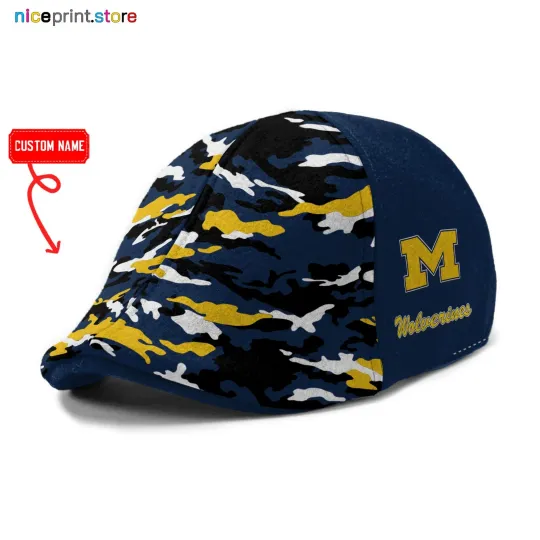Michigan Team Wolverines Ivy Cap 6pannel Hat NCAA Golf Cap NCAA Flat Cap Driver