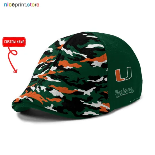 Discover Miami Team Hurricanes Ivy Cap 6pannel Hat NCAA Golf Cap NCAA Flat Cap Driver