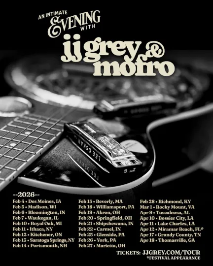 Discover JJ Grey and Mofro 2026 Tour Poster