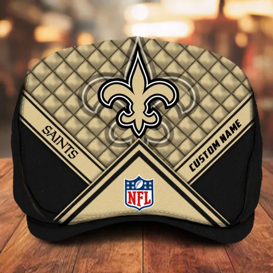 New Orleans Saints Custom Jeff Cap - Personalized Name Football Fan Cap