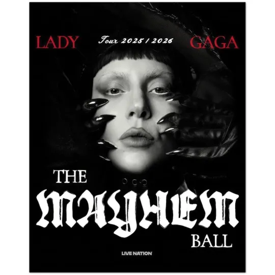 Ld ga The Mayhem Ball Tour 2025 2026 Poster Live Nation Concert Art