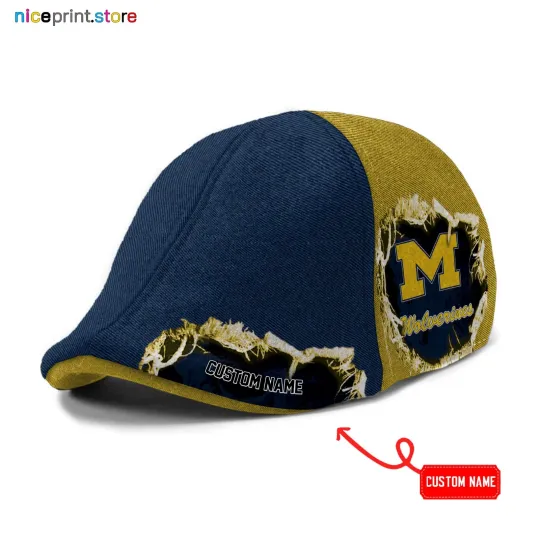 Discover Michigan-Wolverines Ivy Cap NCAA Ivy Cap Flat Cap Newsboy Cap Gift For Men 02