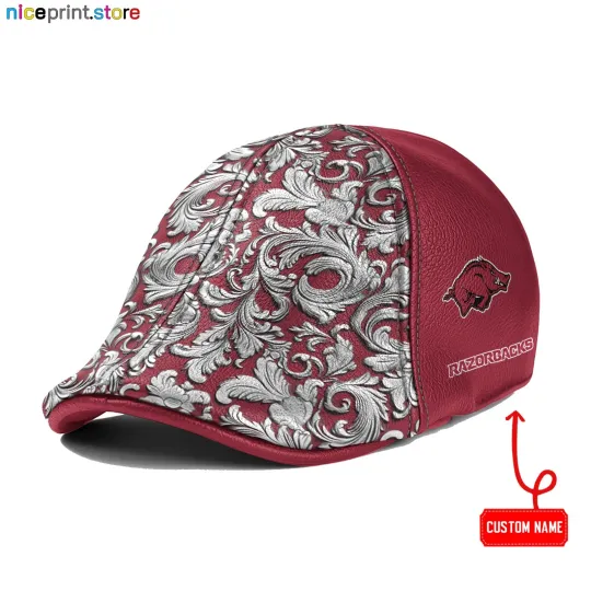 Discover Arkansas Team Razorbacks Ivy Cap NCAA 6pannel Hat NCAA Flat Cap