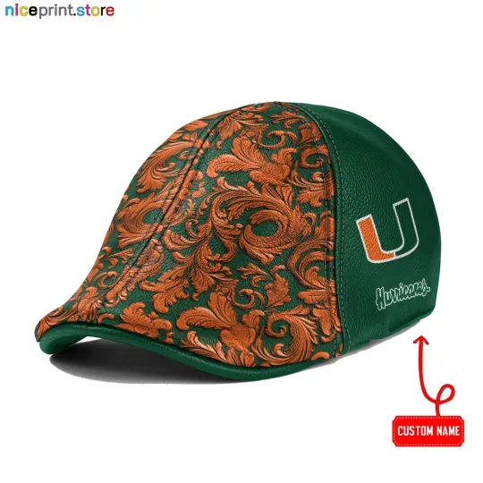 Discover Miami Team Hurricanes Ivy Cap NCAA 6pannel Hat NCAA Flat Cap Driver