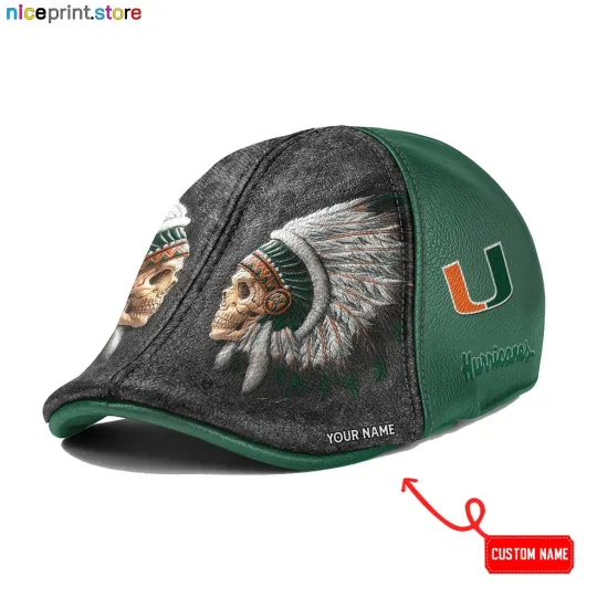 Discover Miami Team Hurricanes Ivy Cap NCAA 6pannel Hat NCAA Flat Cap Driver