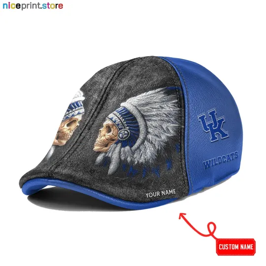 Kentucky Team Wildcats Ivy Cap NCAA 6pannel Hat NCAA Flat Cap Driver