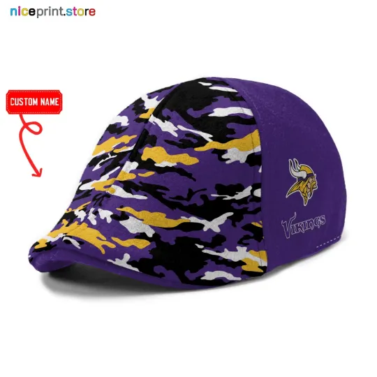 Discover Minnesota Team Vikings Ivy Cap Vikings 6pannel Hat football Golf Cap football Flat Cap