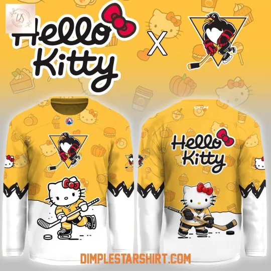 Discover Wilkes-Barre/Scranton Penguins Hello Kit.ty Night Game Hockey Shirt