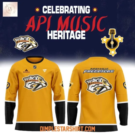 Discover Nashville Predators Celebrate API Music Heritage Night Shirt Men's