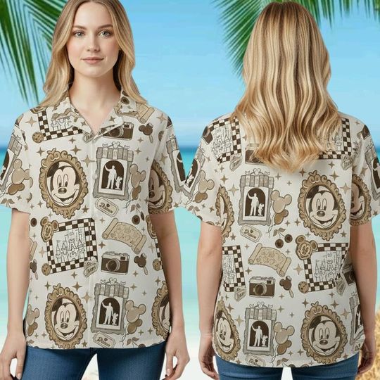 Discover Vintage Disney Mickey Mouse Hawaiian Shirt for Men and Women