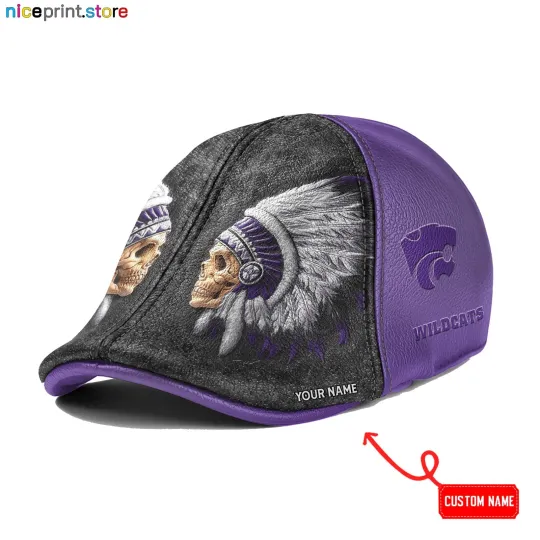 Kansas State Team Wildcats Ivy Cap NCAA 6pannel Hat NCAA Flat Cap