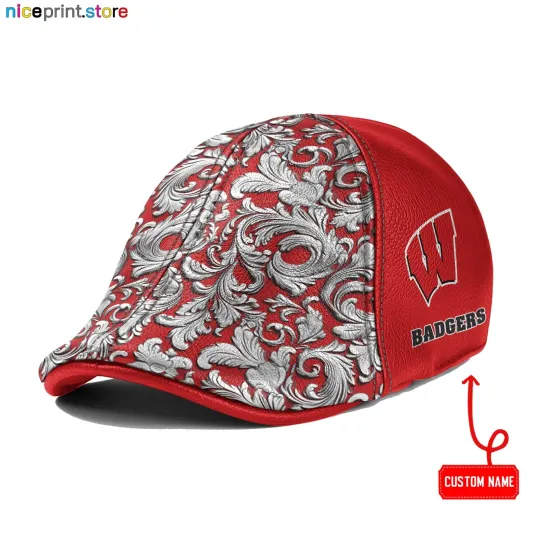 Discover Wisconsin Team Badgers Ivy Cap NCAA 6pannel Hat NCAA Flat Cap Driver