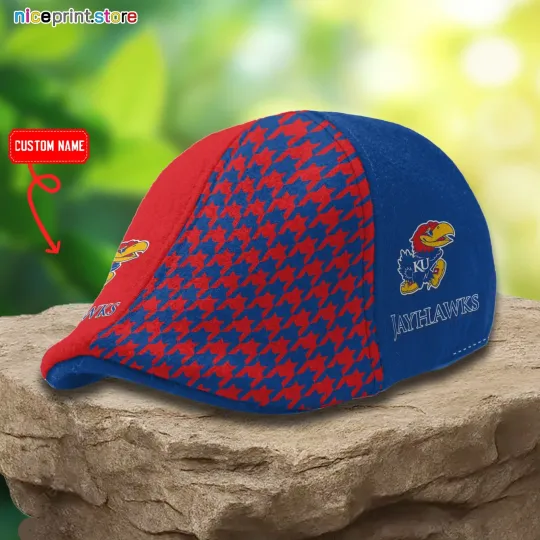 Discover Kansas Team Jayhawks Ivy Cap Jayhawks Newsboy Cap NCAA Golf Cap Flat Cap for Men
