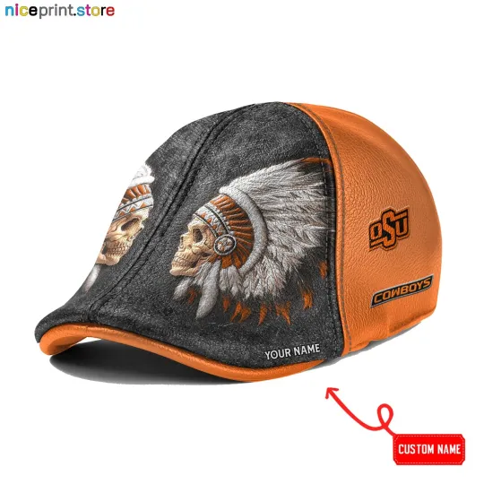 Discover Oklahoma State Team Cowboys Ivy Cap NCAA 6pannel Hat NCAA Flat Cap