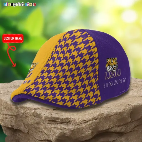 LSU Team Tigers Ivy Cap Tigers Newsboy Cap NCAA Golf Cap NCAA Flat Cap for Men