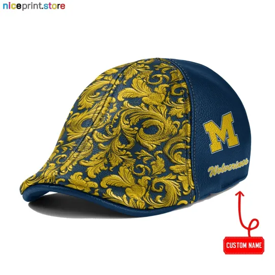 Discover Michigan Team Wolverines Ivy Cap NCAA 6pannel Hat NCAA Flat Cap