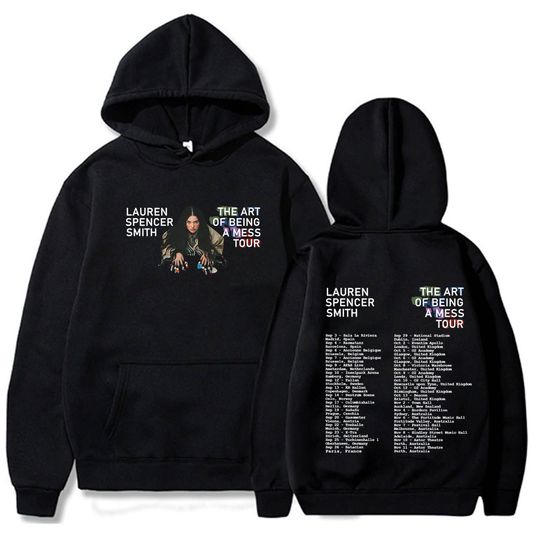 Discover Lauren Spencer Smith The Art Of Being A Mess Tour 2025 Europe Australia Hoodie Harajuku Pullover Tops Man Woman Sweatshirt
