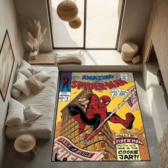 Discover Spiderman Art Rug for Kids Room