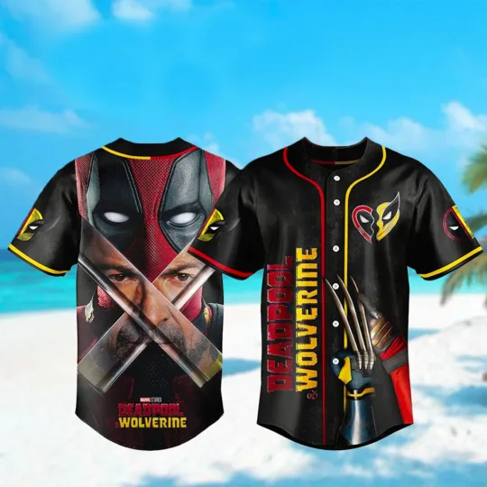 Discover Deadpool And Wolverine Superhero Characters Adult Youth Baseball Jersey Shirts