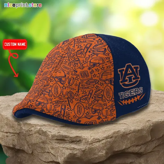 Discover Auburn Team Tigers Ivy Cap NCAA Ivy Cap Flat Cap Driving Cap Golf Cap
