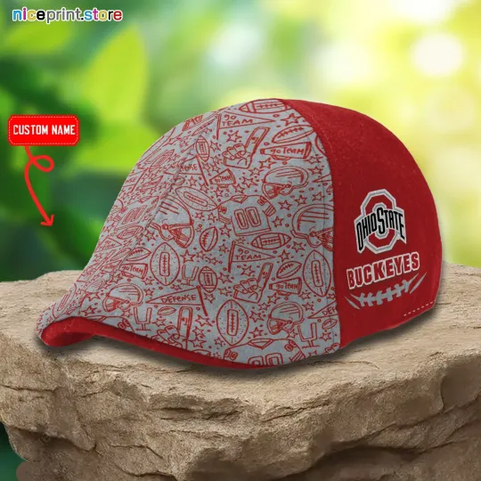 Ohio Team State Buckeyes Ivy Cap NCAA Ivy Cap Flat Cap Driving Cap Golf Cap