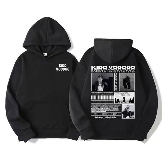 Discover Rapper Kidd Voodoo En Chile Tour Merch Hoodies Men's Clothing Harajuku Vintage Sweatshirts Casual Fleece High Quality Pullovers