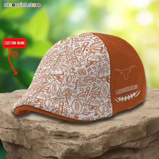 Discover Texas Team Longhorns Ivy Cap NCAA Ivy Cap Flat Cap Driving Cap Golf Cap