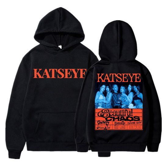 Discover Korean Style Katseye Beautiful Chaos 2025 Tour Hoodie Kpop Fashion Retro Men Women Sweatshirt Fleece Warm Loose Casual Tracksuit