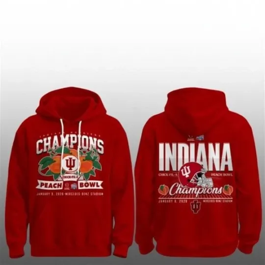 Discover Hoosiers Peach Bowl Champions 2026 Hoodie
