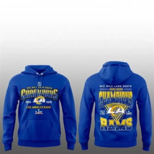 Discover Rams Wild Card South Champions 2025 2026 Hoodie